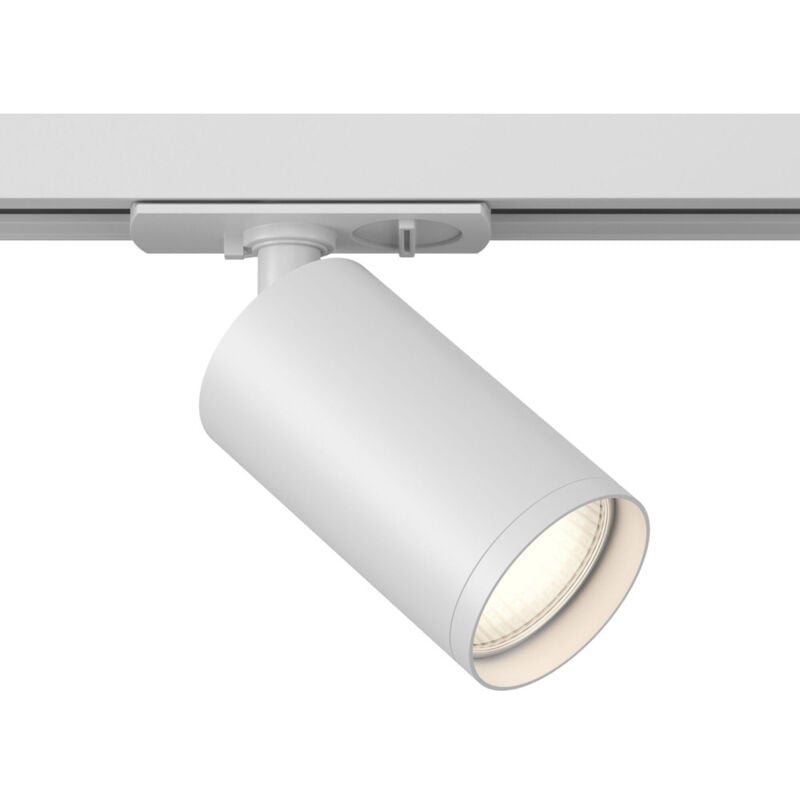 foto del prodotto faretto per binario moderno focus s alluminio bianco 1 luce