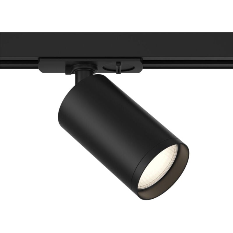 foto del prodotto faretto per binario moderno focus s alluminio nero 1 luce