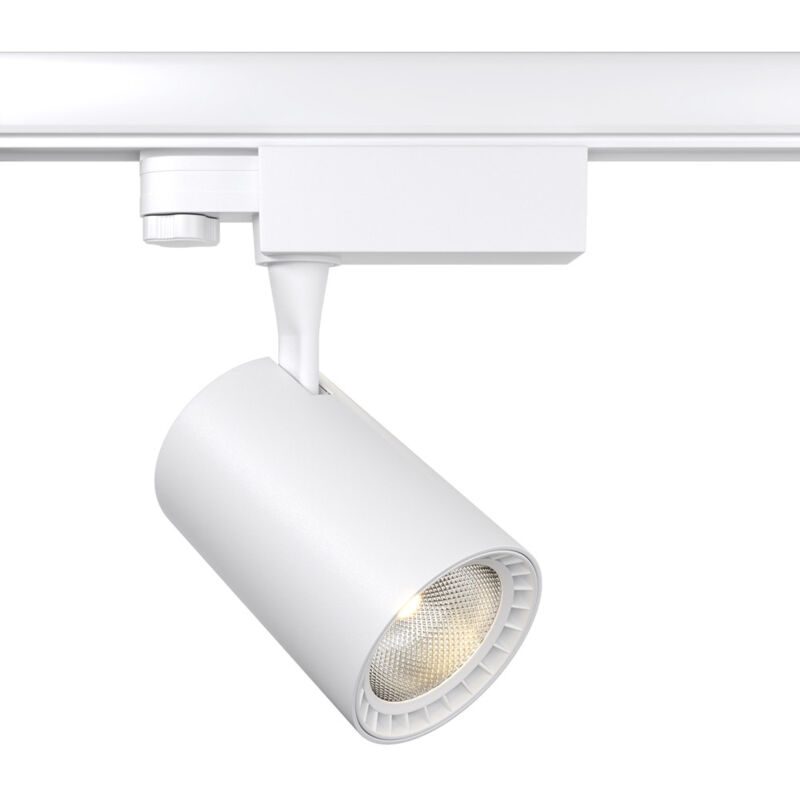 foto del prodotto faretto per binario moderno vuoro 10w alluminio bianco 1 luce naturale