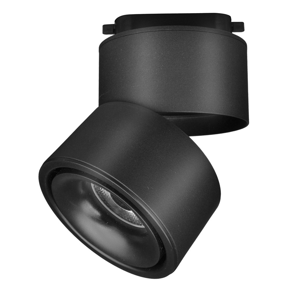 foto del prodotto faretto per binario orientabile yin in metallo 15w nero 1 luce naturale