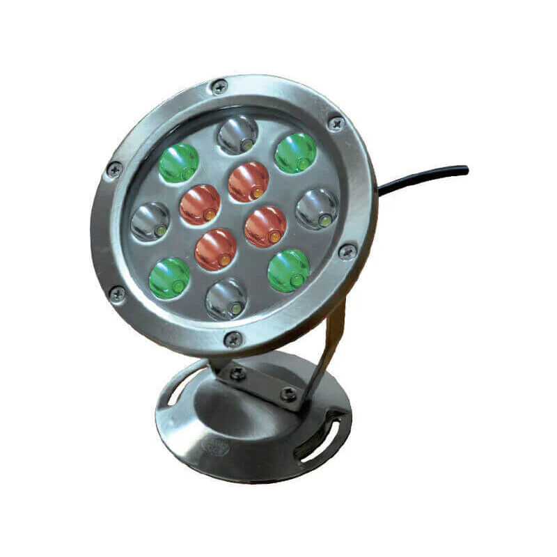 foto del prodotto faretto per laghetti da giardino a led 18w luce multicolore