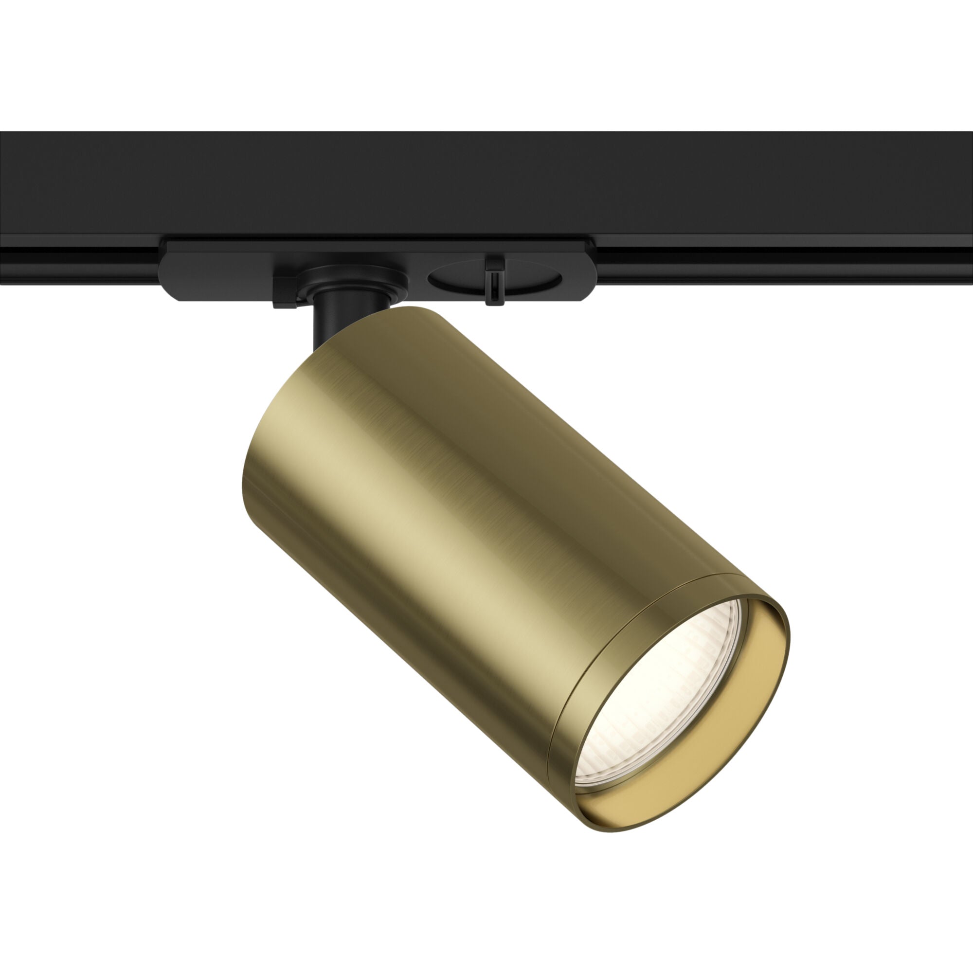 foto del prodotto faretto per sistema illuminazione binario 50w gu10 in alluminio nero e ottone