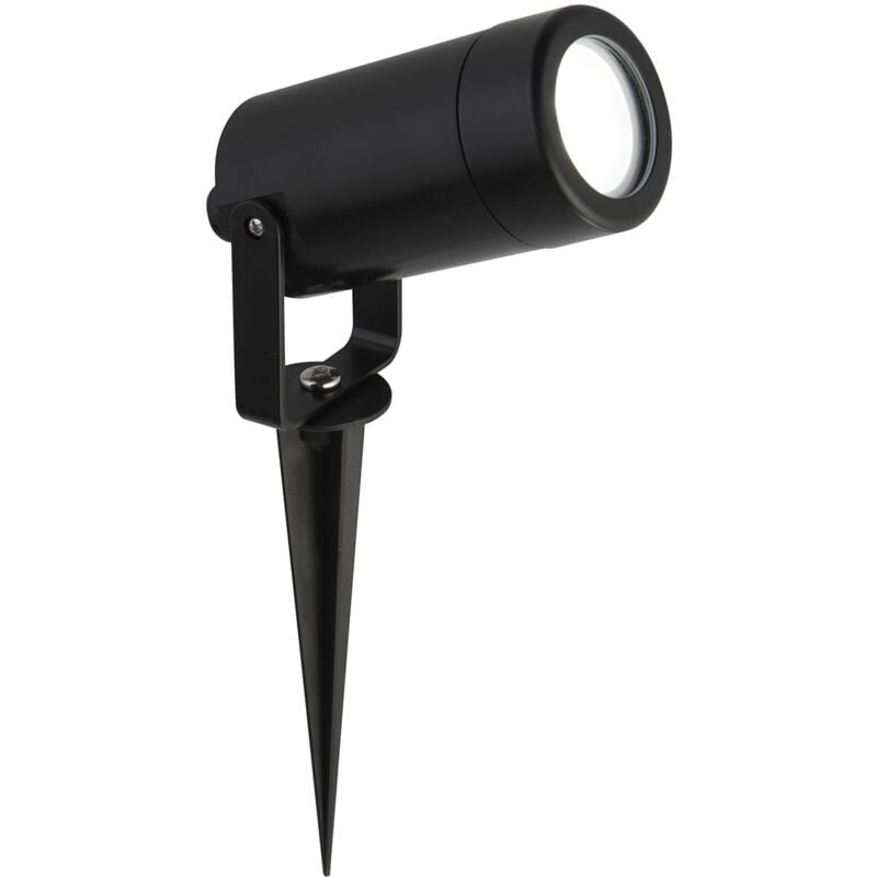 foto del prodotto faretto picchetto moderno spikey policarbonato nero trasparente 1 luce gu10