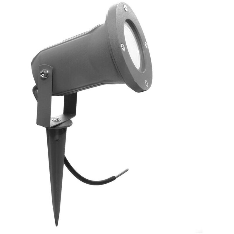 foto del prodotto faretto picchetto orientabile da giardino lampadine gu10 ip65 impermeabilecolore armatura nero