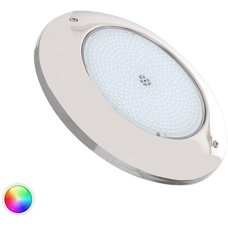 foto del prodotto faretto piscina led superficie rgb waterproof 12v ac ip68 acciaio inox 35w rgb no