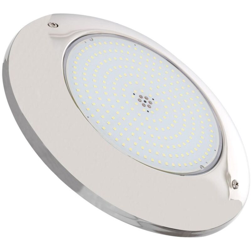 foto del prodotto faretto piscina led superficie sommergibile 12v dc ip68 acciaio inox 20w 6000k bianco freddo