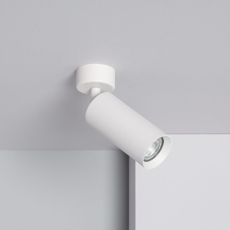 foto del prodotto faretto portalampada alluminio per lampadine gu10 quarzo bianco