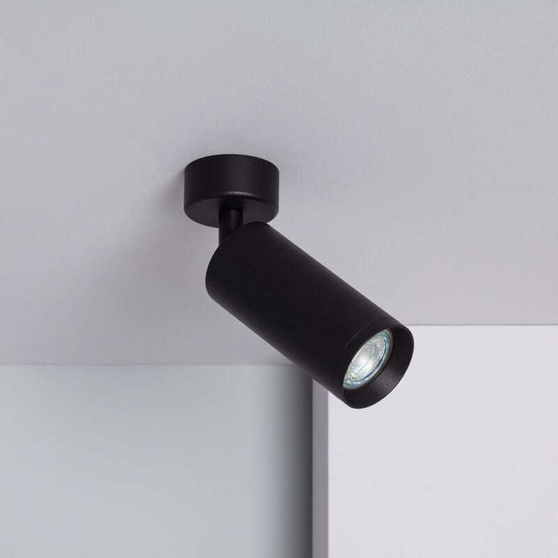 foto del prodotto faretto portalampada alluminio per lampadine gu10 quarzo nero