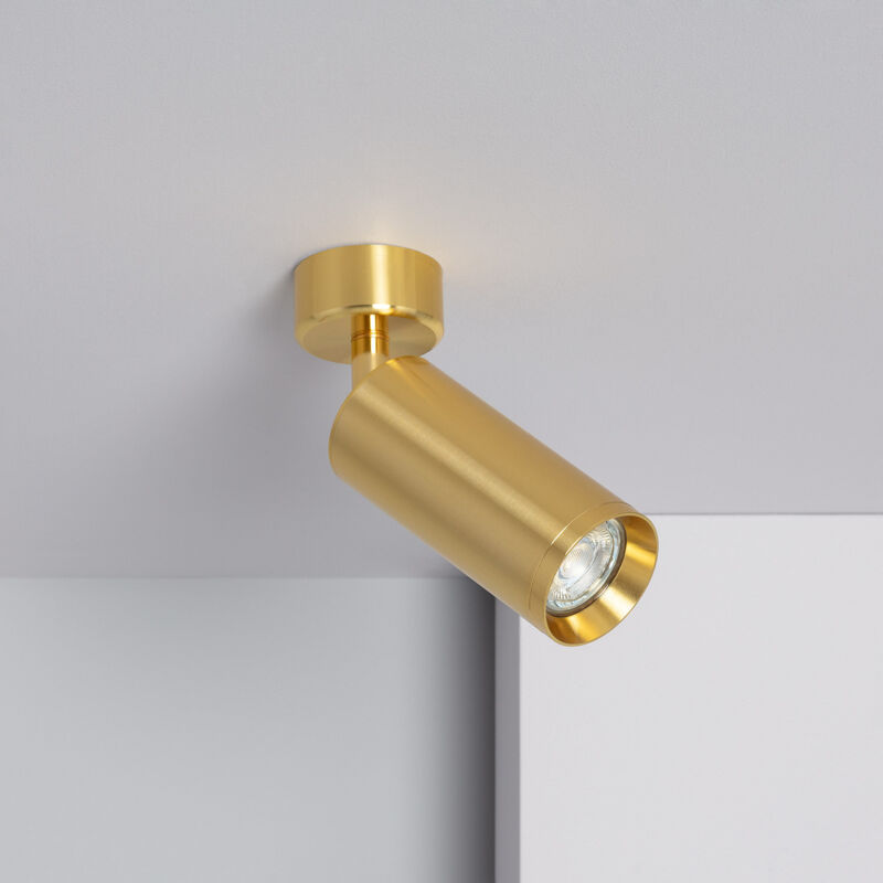foto del prodotto faretto portalampada alluminio per lampadine gu10 quarzo oro
