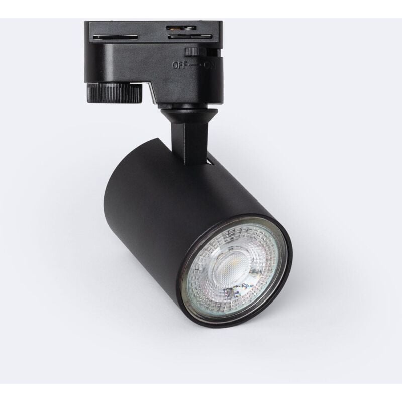 foto del prodotto faretto portalampada binario monofase ruik per lampadina gu10 nero