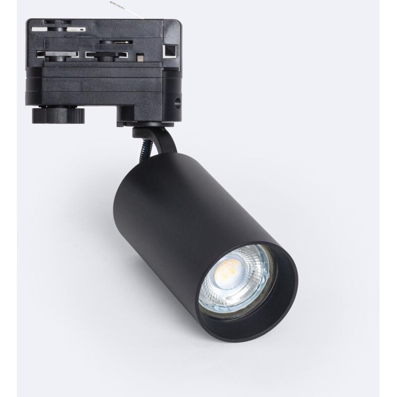 foto del prodotto faretto portalampada binario trifase tika per lampadina gu10 nero