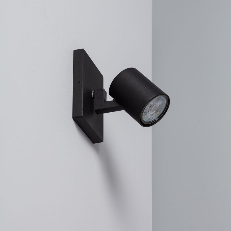 foto del prodotto faretto portalampada da superficie orientabile in alluminio gylu per lampadina gu10 nero