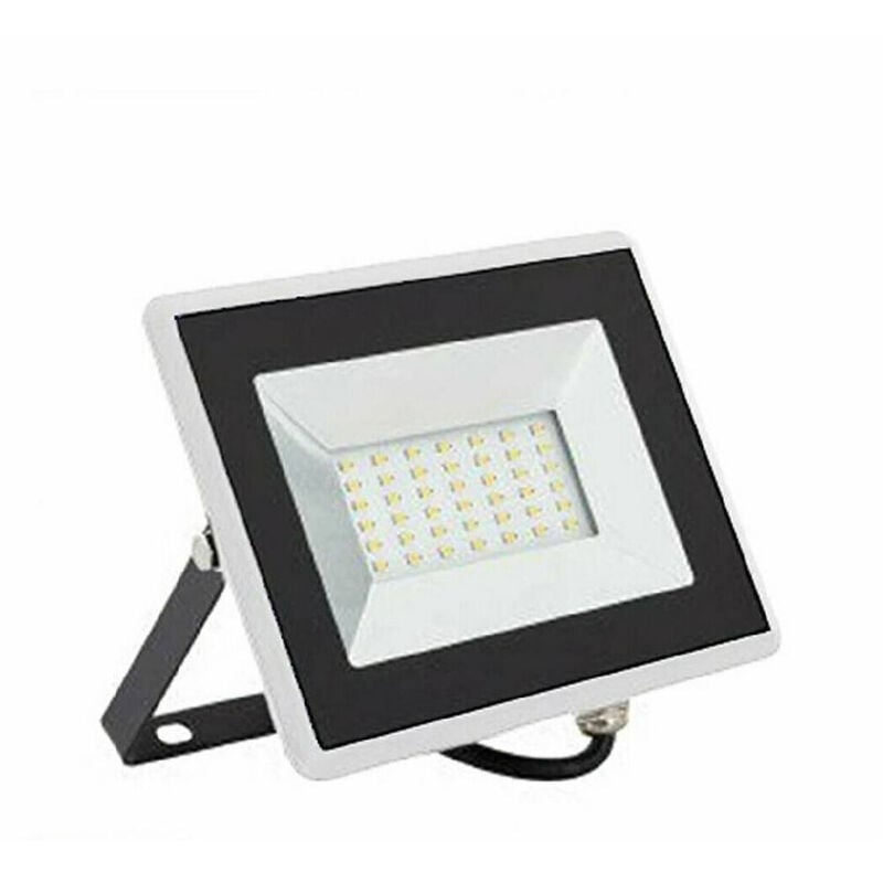 foto del prodotto faretto proiettore da esterno 50w bianco ip65 luce calda fredda naturale bianco caldo trade shop traesio