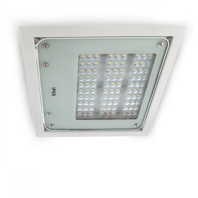 foto del prodotto faretto proiettore led 80w 8.000lm 6000 k ip65 incasso speciale tettuccio 50.000h ne fl gas 80w cw 
