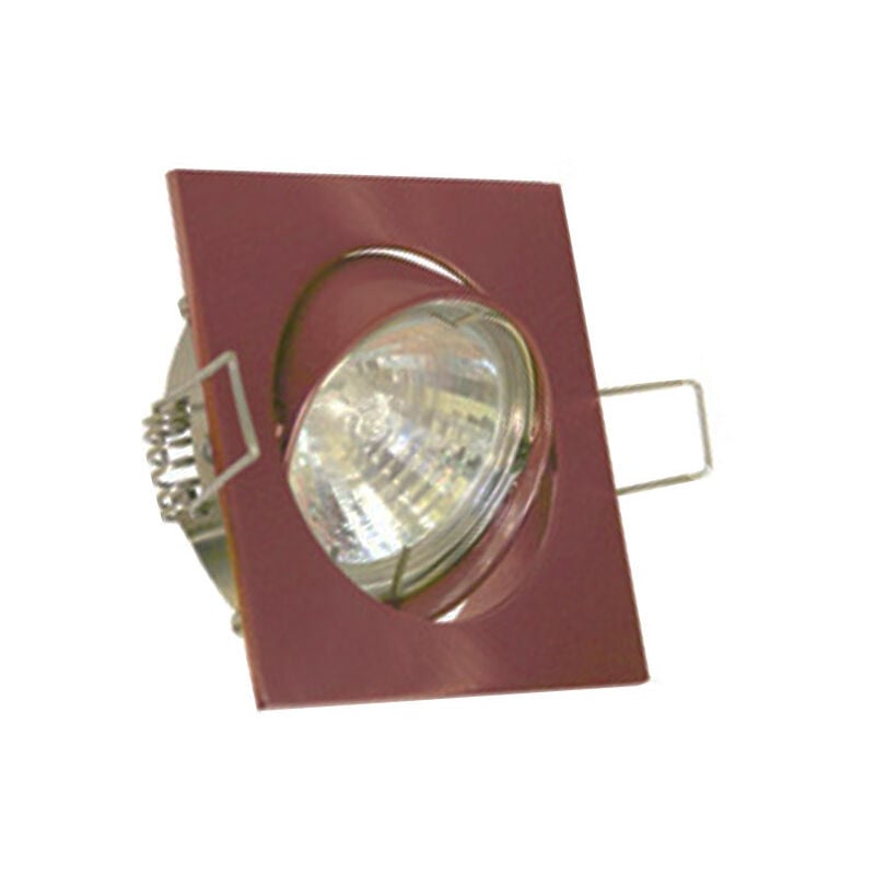 foto del prodotto faretto quadrato incasso orientabile poliplast gu10 colore rame 400619ra gu10