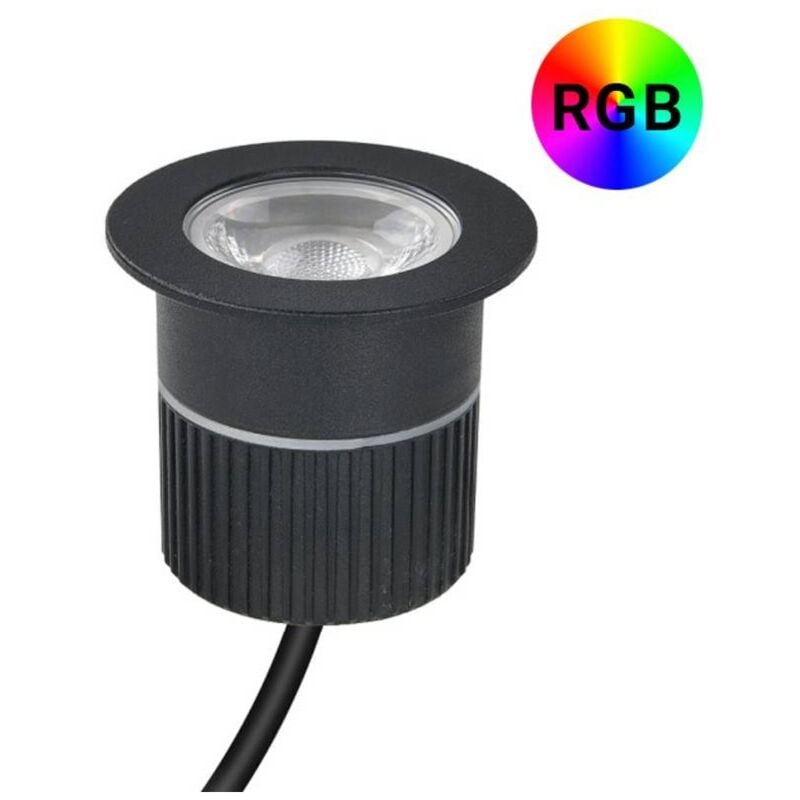 foto del prodotto faretto rgb da incasso a pavimento per esterni - 12v dc -9w -
