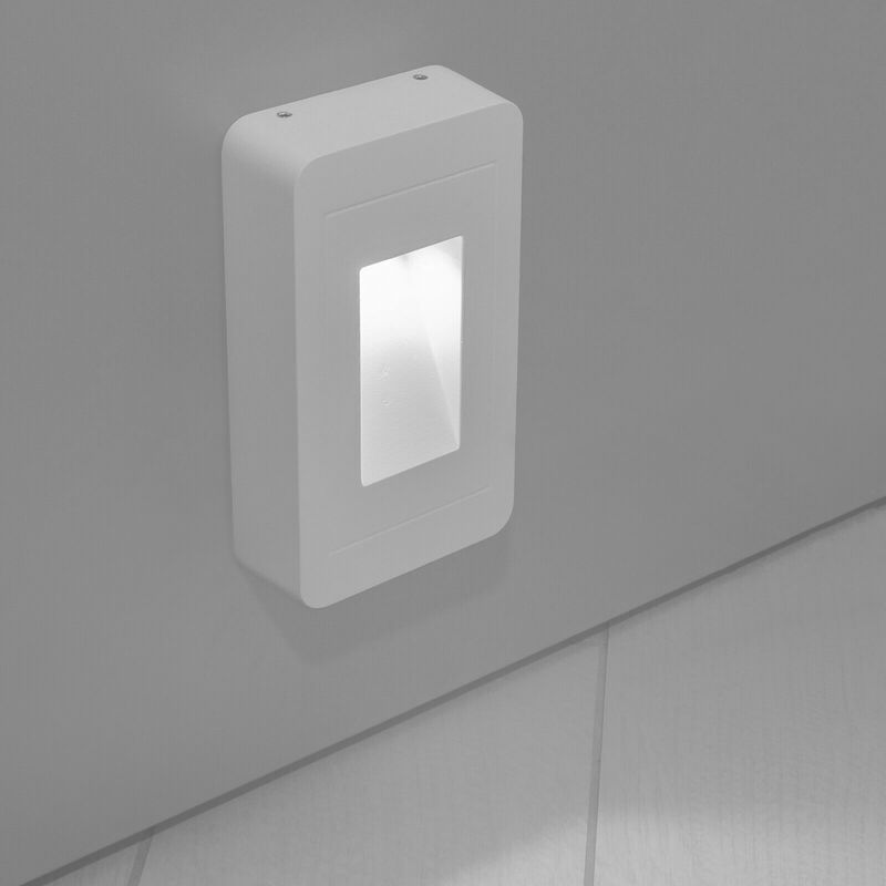 foto del prodotto faretto segnapassi esterno ip65 led 12w scale giardino bianco luce fredda 6500k