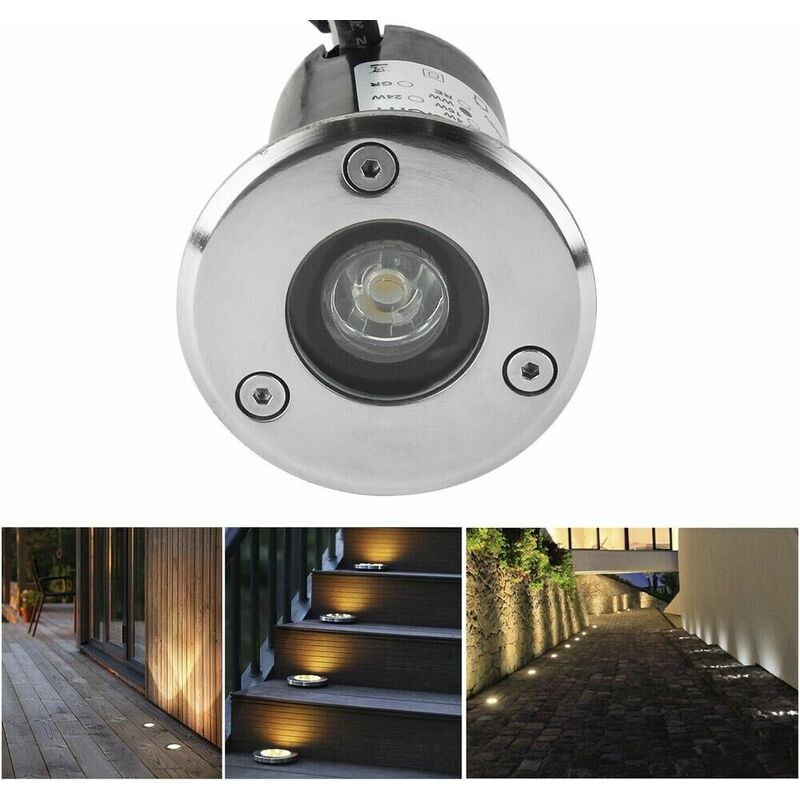 foto del prodotto faretto segnapasso calpestabile led luce calda segnapassi da terra ip65 es07 c
