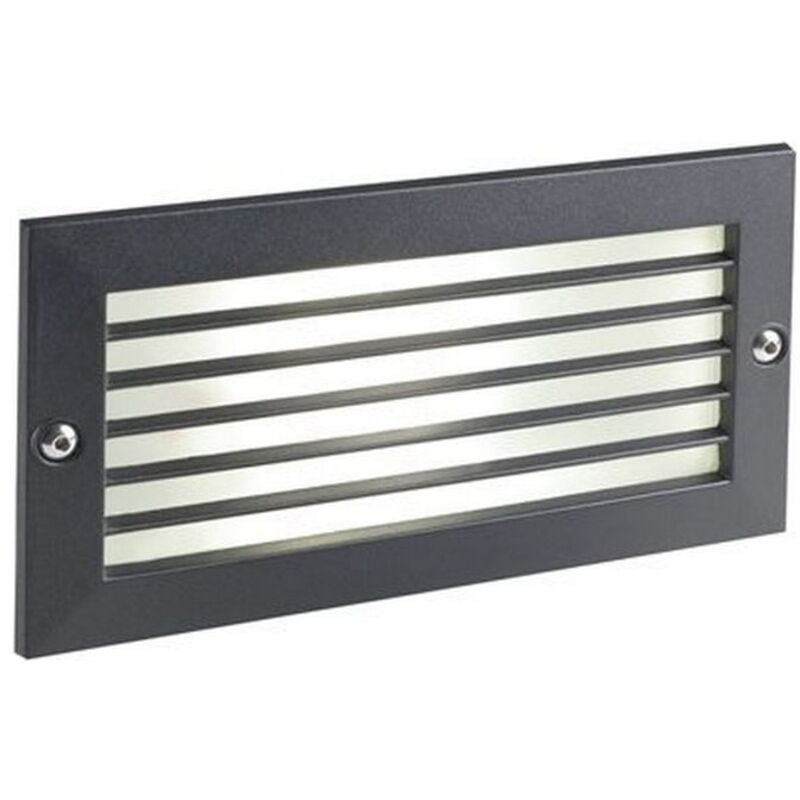 foto del prodotto faretto segnapasso incasso a parete led 10 w griglia segna passi escape sovil colore nero con griglia