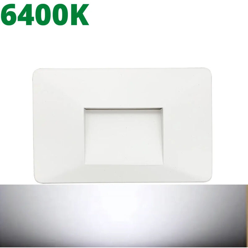 foto del prodotto faretto segnapasso led ip65 3w per esterni con incasso in scatola 503, ideale per giardini, scale, e percorsi pedonali. impermeabile, resistente e