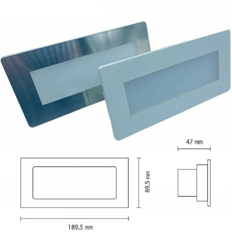 foto del prodotto faretto segnapasso led per cassetta 506 4w ip65 220v 4000k da interno ed esterno trade shop traesio