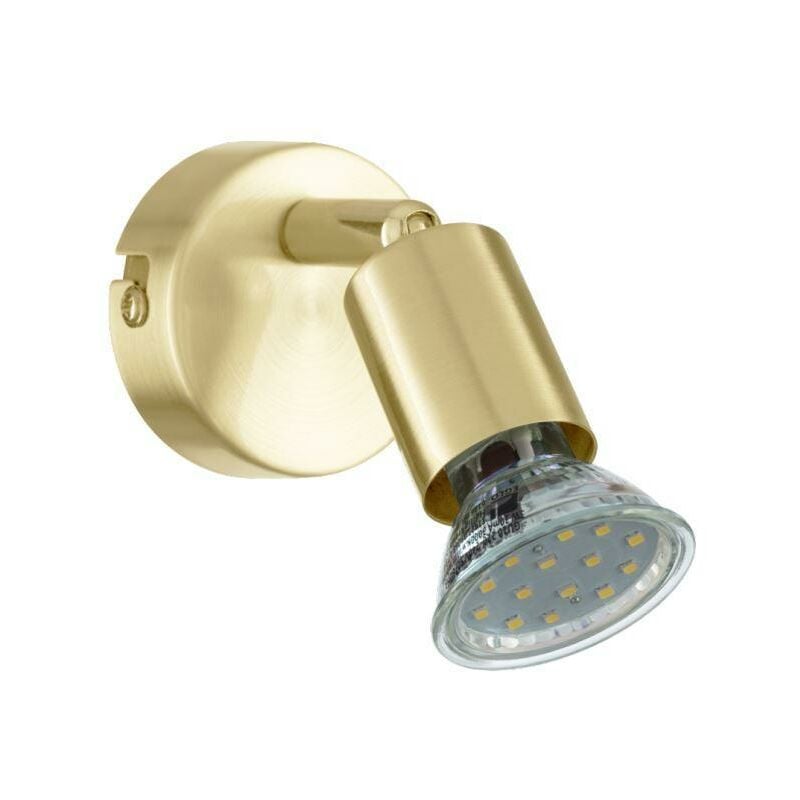 foto del prodotto faretto singolo eglo buzz led gu10 1x2,8w ottone spazzolato 33184
