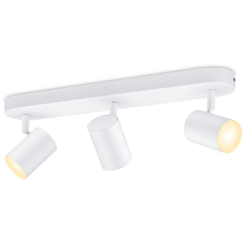 foto del prodotto faretto smart imageo wifi, luce bianca da calda a fredda dimmerabile, 3x5w, 3 punti luce, bianco, tecnologia spacesense, controllo vocale alexa,