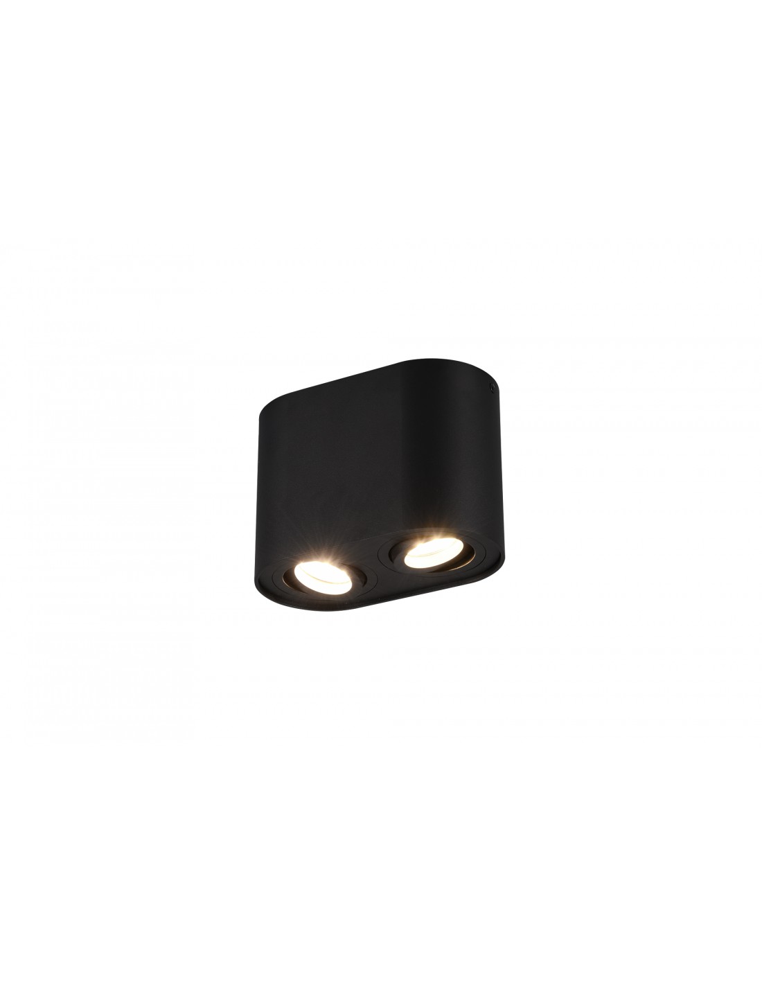 foto del prodotto faretto soffitto 2 spot gu10 orientabili cookie nero trio lighting