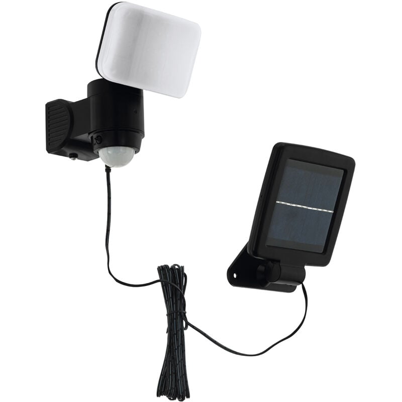 foto del prodotto faretto solare esterno moderno casabas policarbonato nero e bianco led
