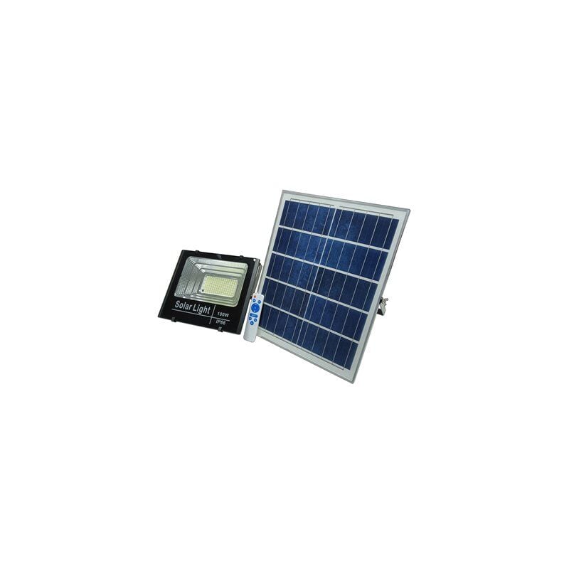 foto del prodotto faretto solare led talox con telecomando 100w