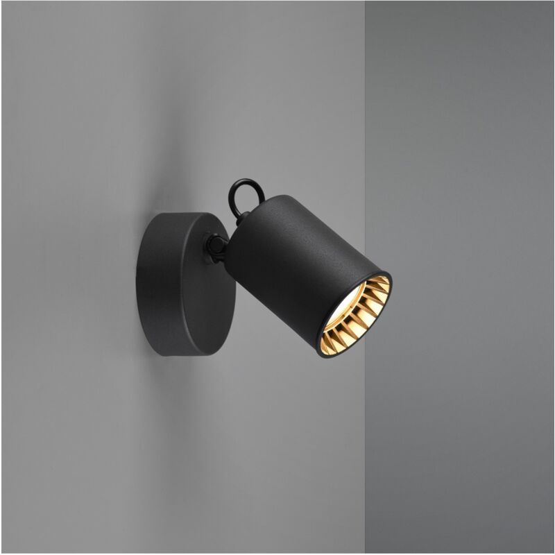 foto del prodotto faretto spot cilindrico gu10 orientabile pago nero trio lighting