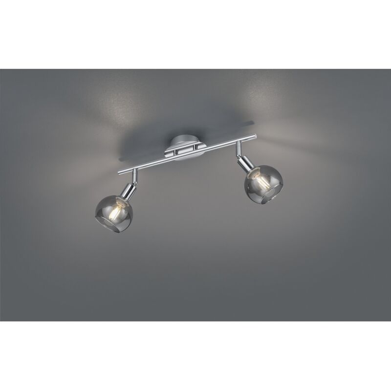foto del prodotto faretto spot da soffitto cromo 2 vetri fum trio lighting