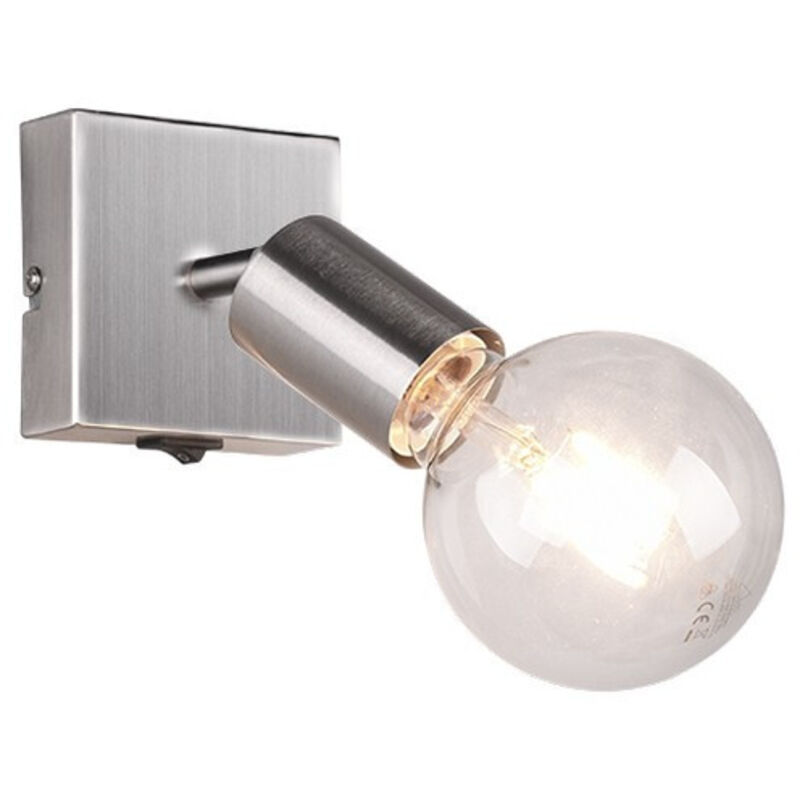 foto del prodotto faretto spot orientabile parete muro acciaio satinato vannes gd trio