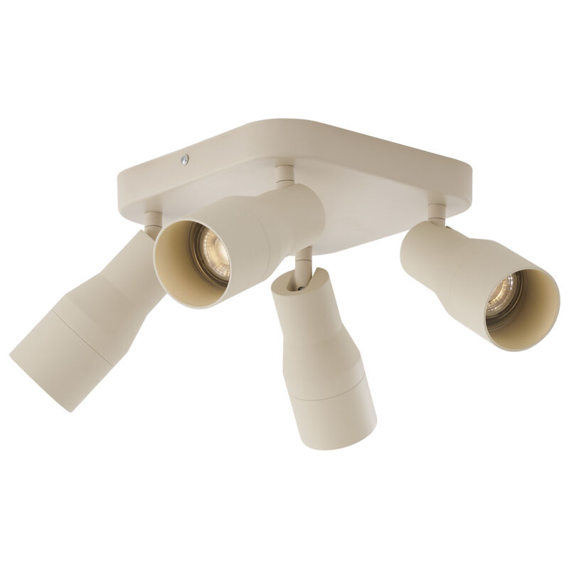 foto del prodotto faretto stanley moderno alluminio beige quadrato tondo max. 4 x watt qazqa