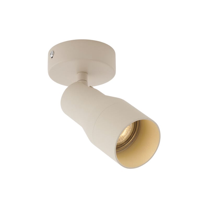 foto del prodotto faretto stanley - moderno - alluminio - beige - tondo max. 1 x watt - qazqa