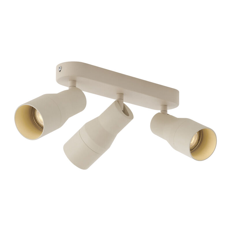 foto del prodotto faretto stanley moderno alluminio beige tondo ovale max. 3 x watt qazqa