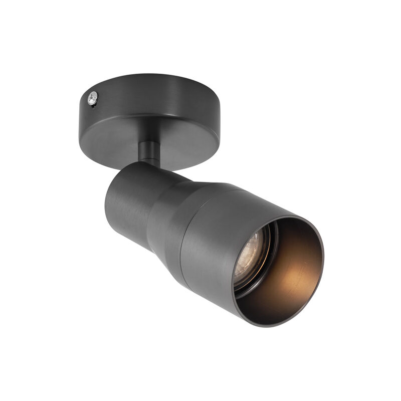 foto del prodotto faretto stanley - moderno - alluminio - gunmetal - tondo max. 1 x watt - qazqa