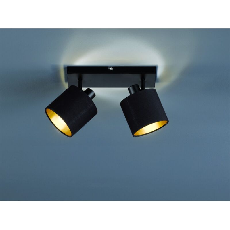 foto del prodotto faretto tommy 2xe14 spot nero l28 cm trio lighting