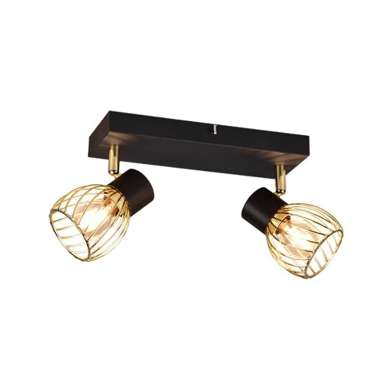 foto del prodotto faretto trio lighting ardon 2x e14 max 10w oro nero r81382080