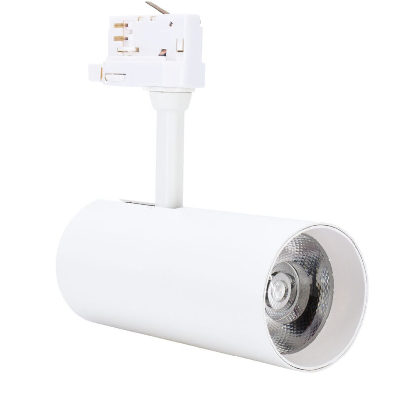 foto del prodotto faretto verko - bianco - 30w - 3000k - 2300lm - 36° - binario trifase