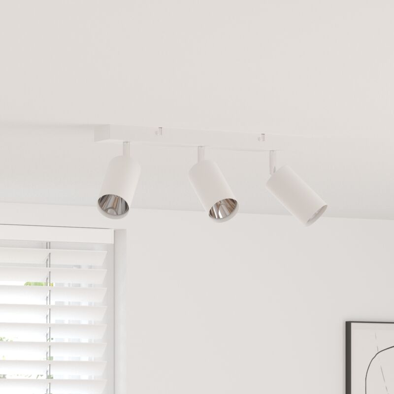 immagine 0 del prodotto farettone da soffitto 3 vie regolabile bianco gu10 vidaxl