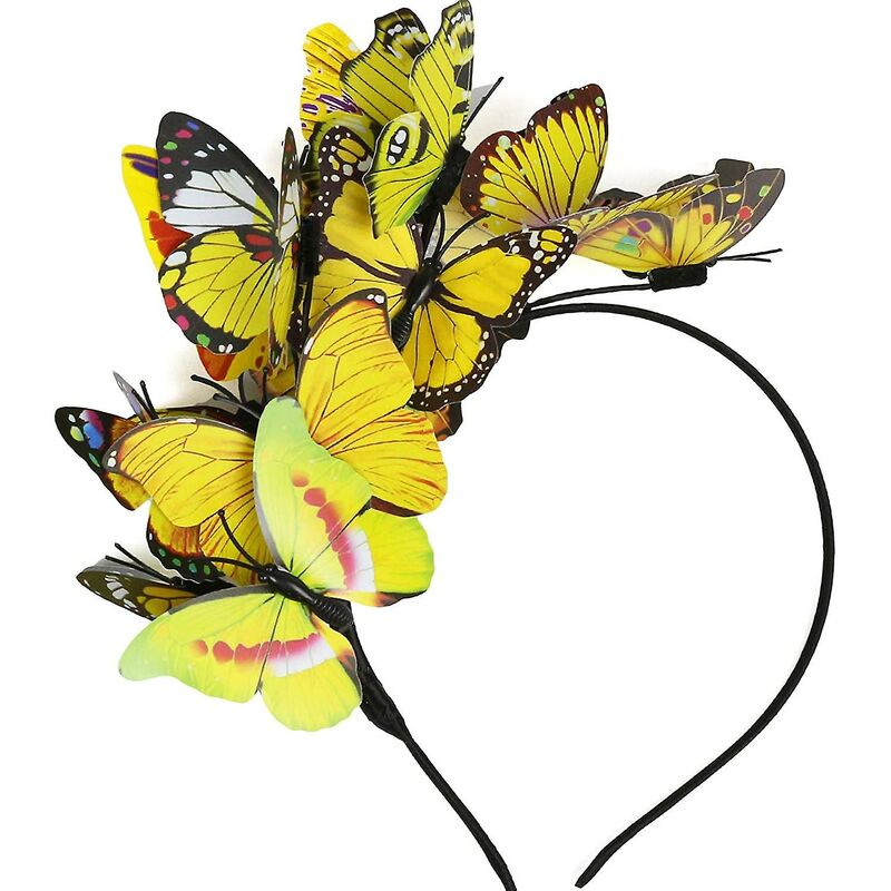 foto del prodotto farfalla fascinator cappello monarca farfalla fascia corona tea party costume di halloween copricapo