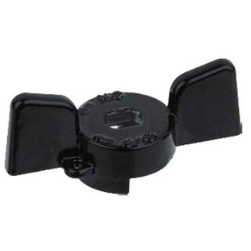 foto del prodotto farfalla in alluminio nera per valvole e rubinetti bugatti 3 4 -f-brico