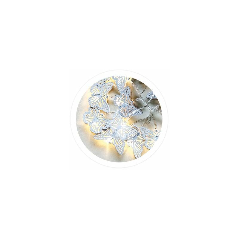 foto del prodotto farfalle led bianche 1,8m luce calda