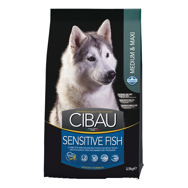 foto del prodotto farmina cane cibau sensitive adulto medium amp maxi pesce 12 kg