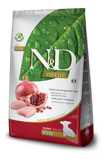 foto del prodotto farmina cane n amp d prime puppy mini pollo amp melograno 2,5 kg