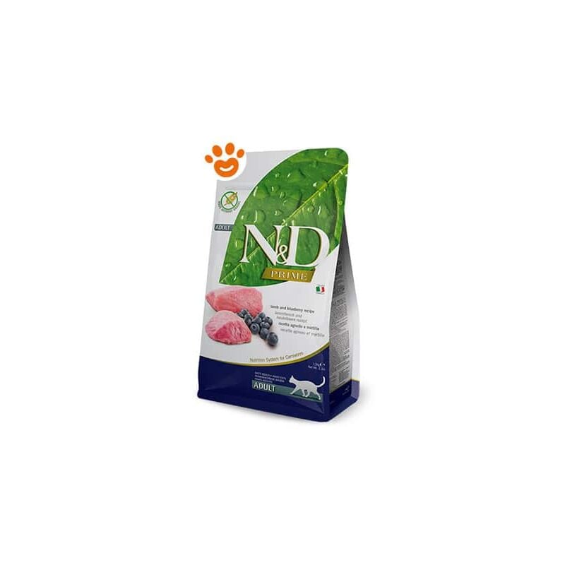 foto del prodotto farmina cat n d prime adult grain free agnello e mirtillo cat n d prime adult grain free agnello e mirtillo sacco da 1,5 kg