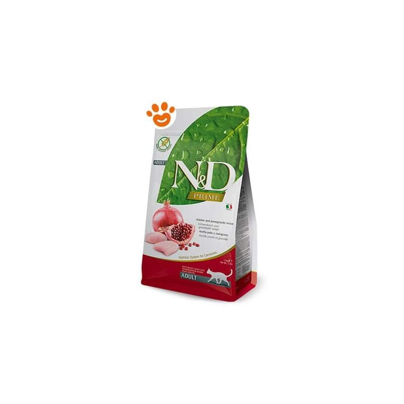 foto del prodotto farmina cat n d prime adult grain free pollo e melograno cat n d prime adult grain free pollo e melograno sacco da 1,5 kg