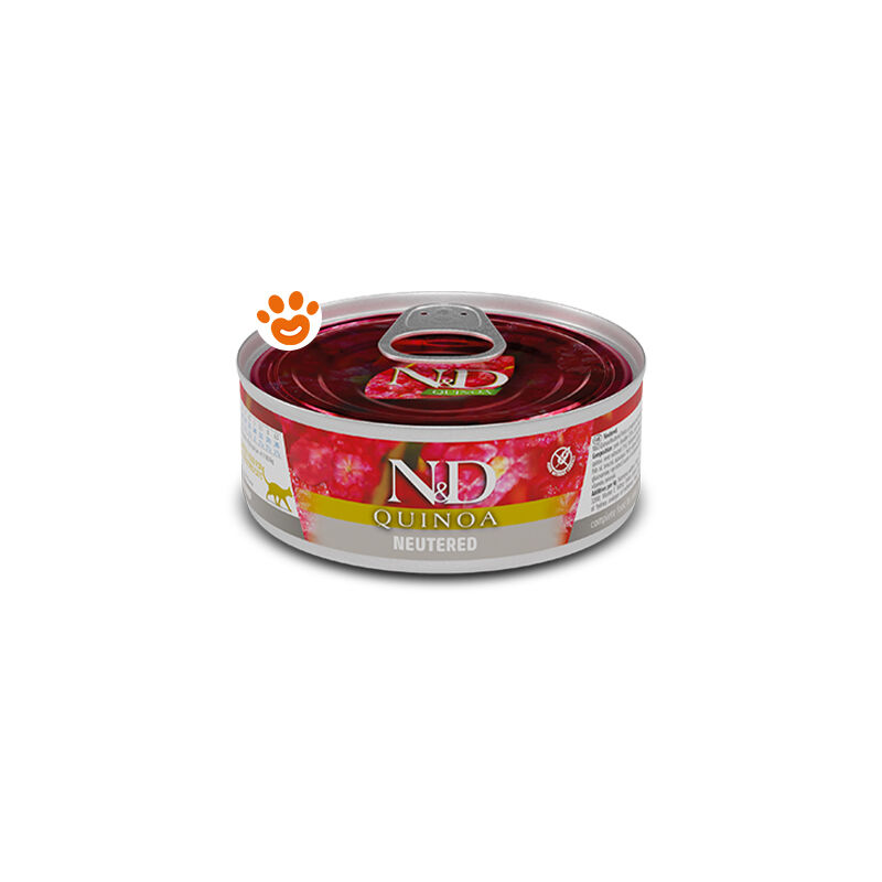 foto del prodotto farmina cat n d quinoa neutered cat n d quinoa neutered lattina da 80 gr