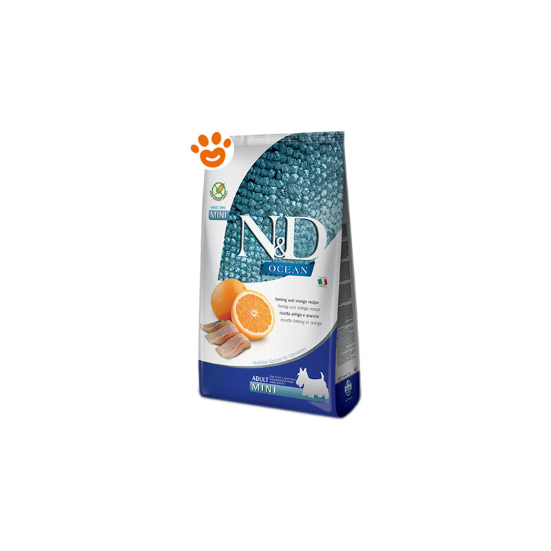 foto del prodotto farmina dog n d ocean adult mini aringa e arancia farmina dog n d ocean adult mini aringa e arancia sacco da 800 gr